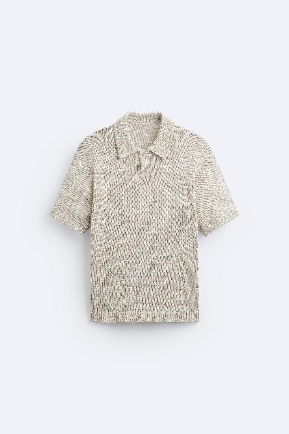 Polo in maglia casual dal look vintage