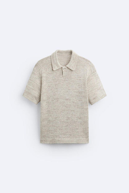 Polo in maglia casual dal look vintage