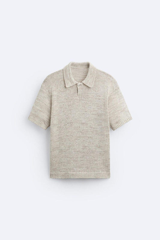 Polo in maglia casual dal look vintage