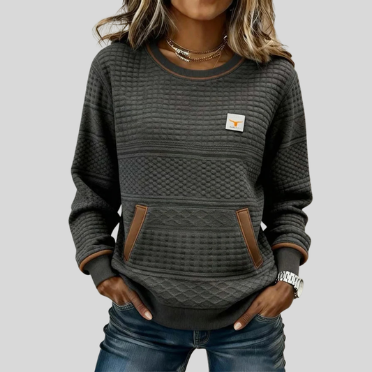 Noelle™ | Felpa girocollo color block