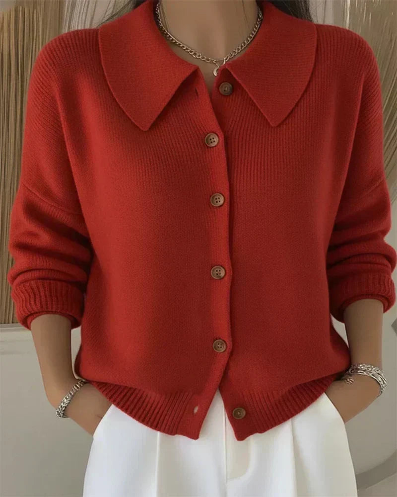 Klaasje | Cardigan con colletto a bottoni