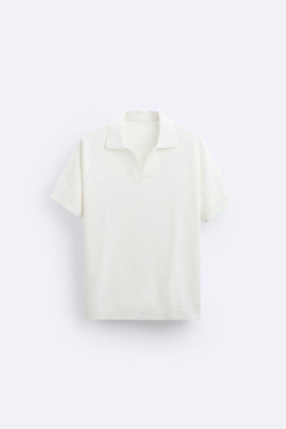 Polo in maglia classico bianco