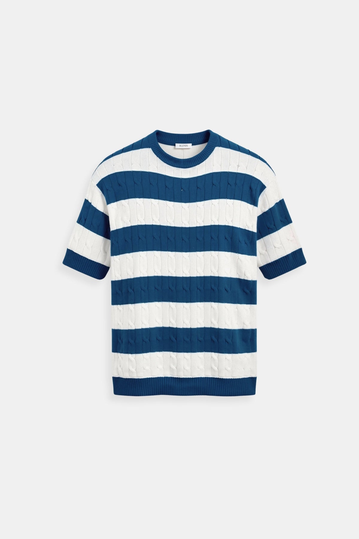 Maglione a righe da uomo a maniche corte – Elegante & Confortevole