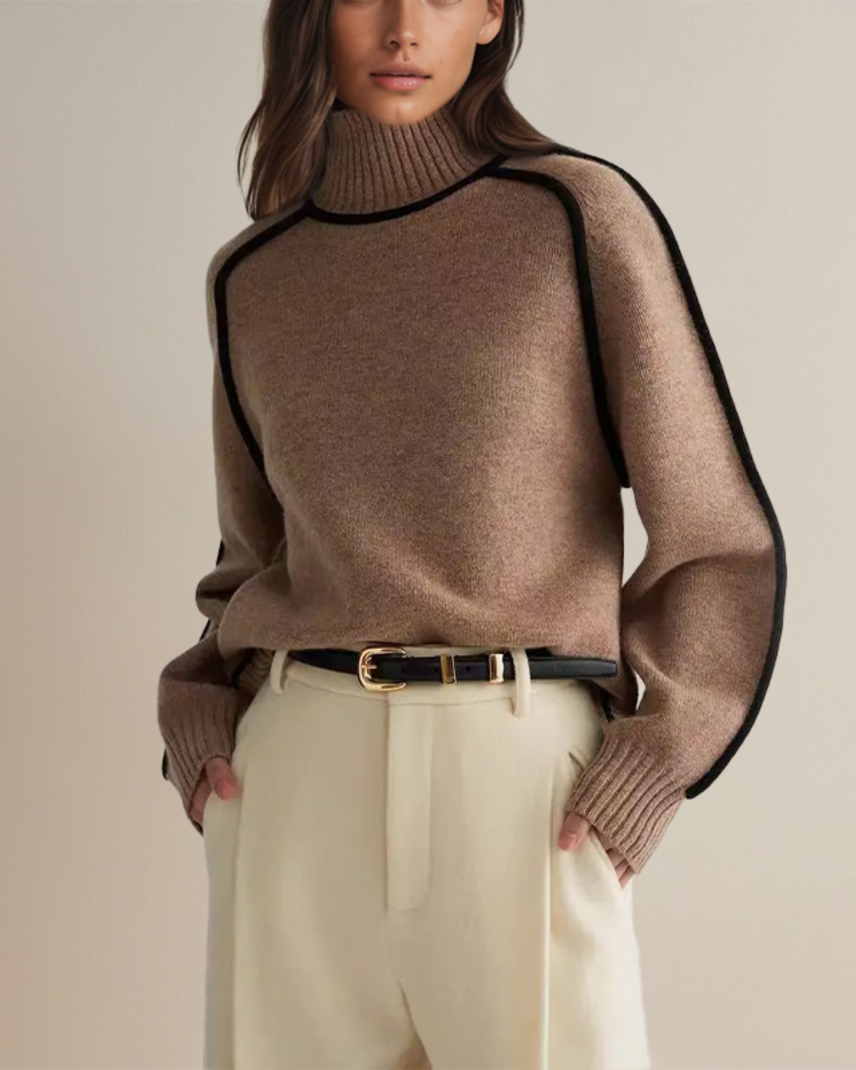 Julia - Maglione a Collo Alto Chic Autunnale