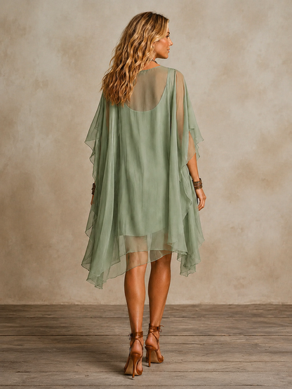 Odalys | Mini Abito Boho a Balze