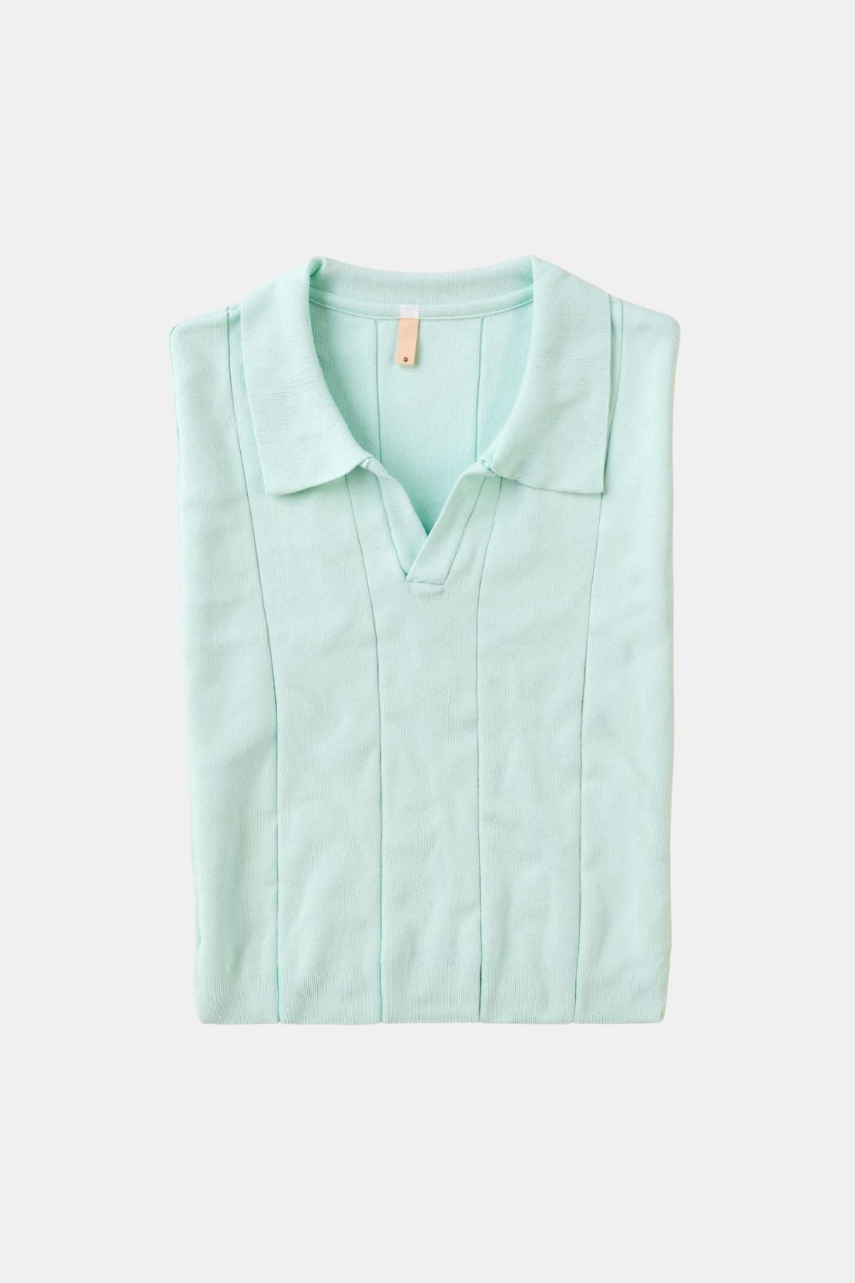 Polo a maglia rétro in verde menta
