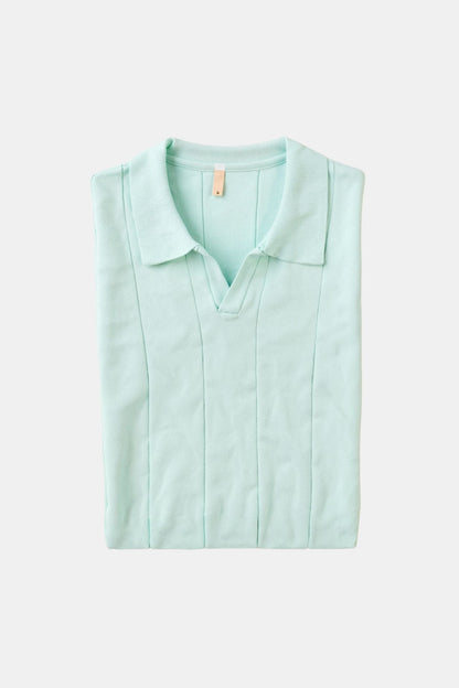 Polo a maglia rétro in verde menta