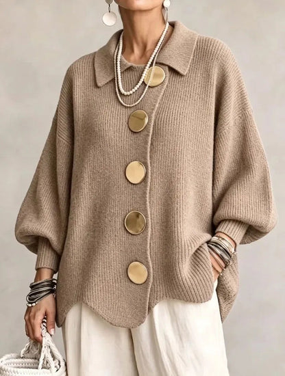 Karina - Cardigan Oversize con Collo e Bottoni