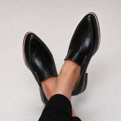 Zofia™ | Mocassino patchwork nero