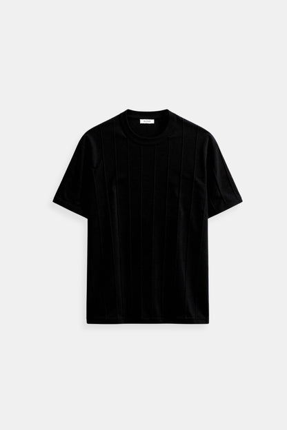 T-shirt a righe girocollo stile Old Money Heavy