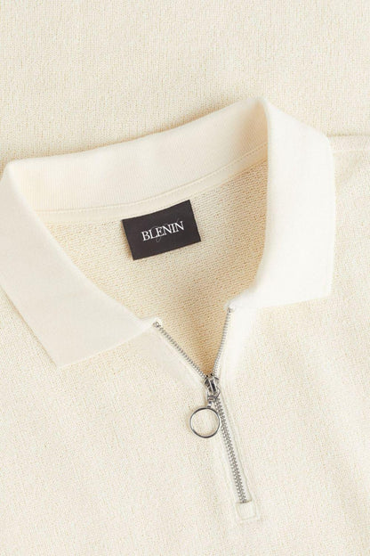 Polo moderna in maglia con zip