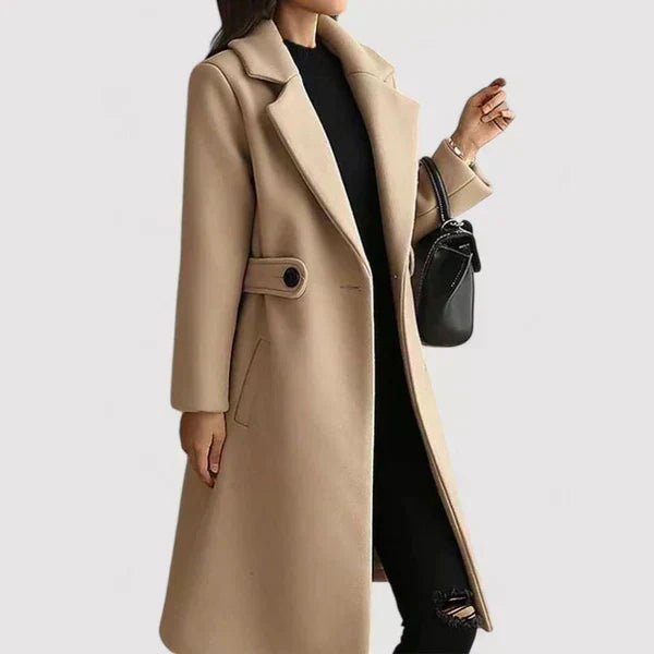 Clara™ | Cappotto in lana con cintura