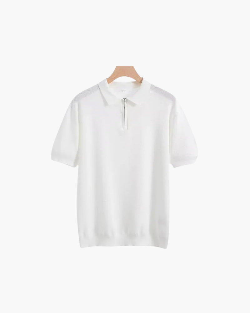 Brooks | Polo a maniche corte in maglia con mezza zip da uomo