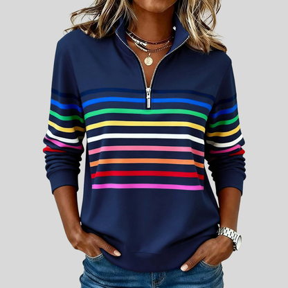 Prismette™ | Felpa colorata a righe con quarter-zip