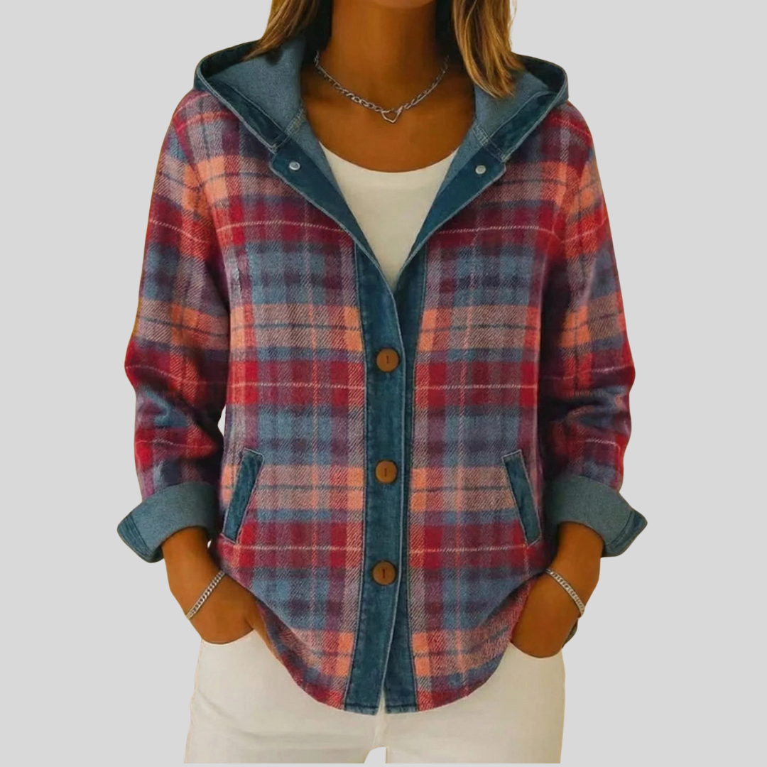 Kellaway™ | Shacket a quadri con cappuccio