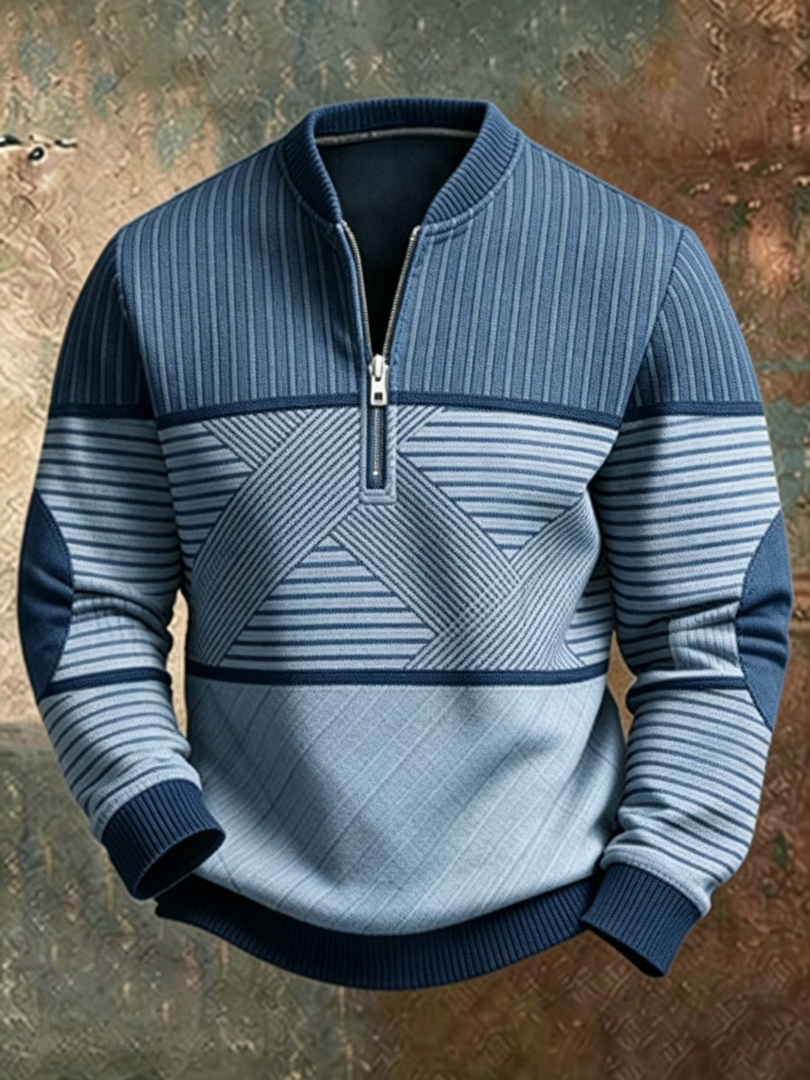 Viktor | Elegante Maglione da Uomo con Mezza Zip