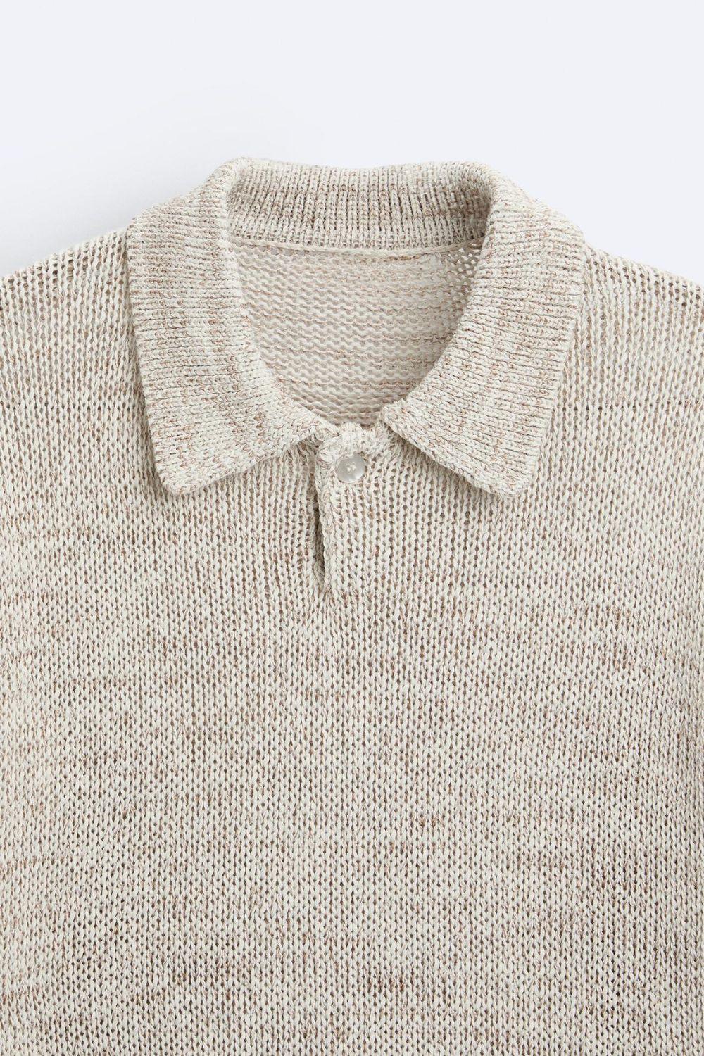 Polo in maglia casual dal look vintage