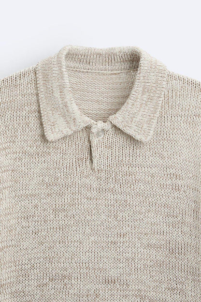 Polo in maglia casual dal look vintage