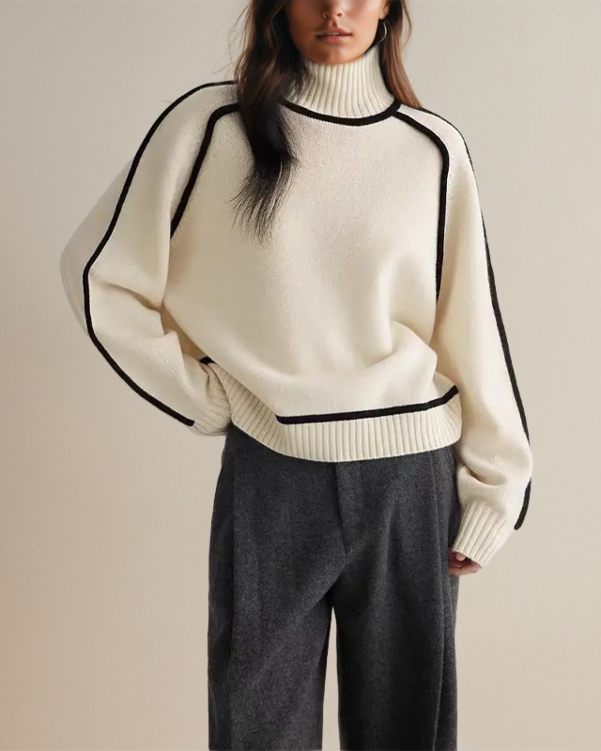 Julia - Maglione a Collo Alto Chic Autunnale