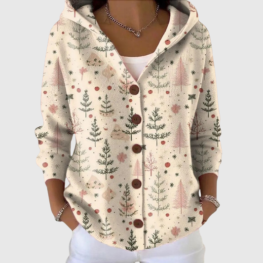 Marcella | Cardigan con Cappuccio in Maglia