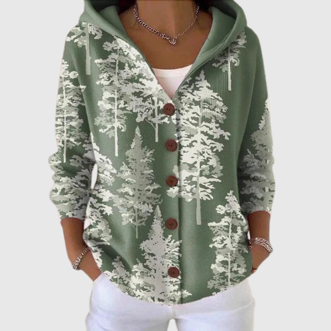 Bianca | Cardigan con Cappuccio in Maglia