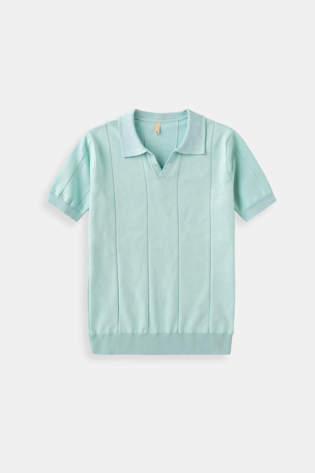 Polo a maglia rétro in verde menta
