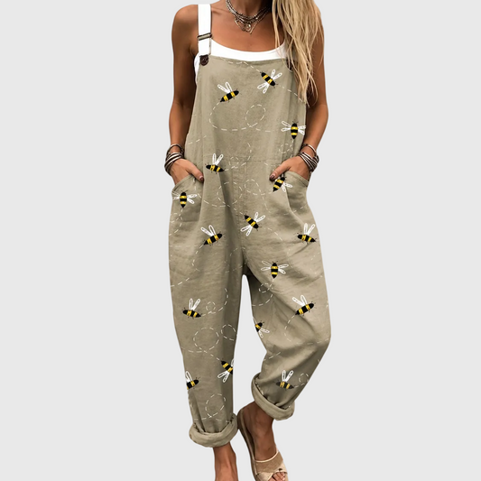 Salopette Rilassata con Api Decorative