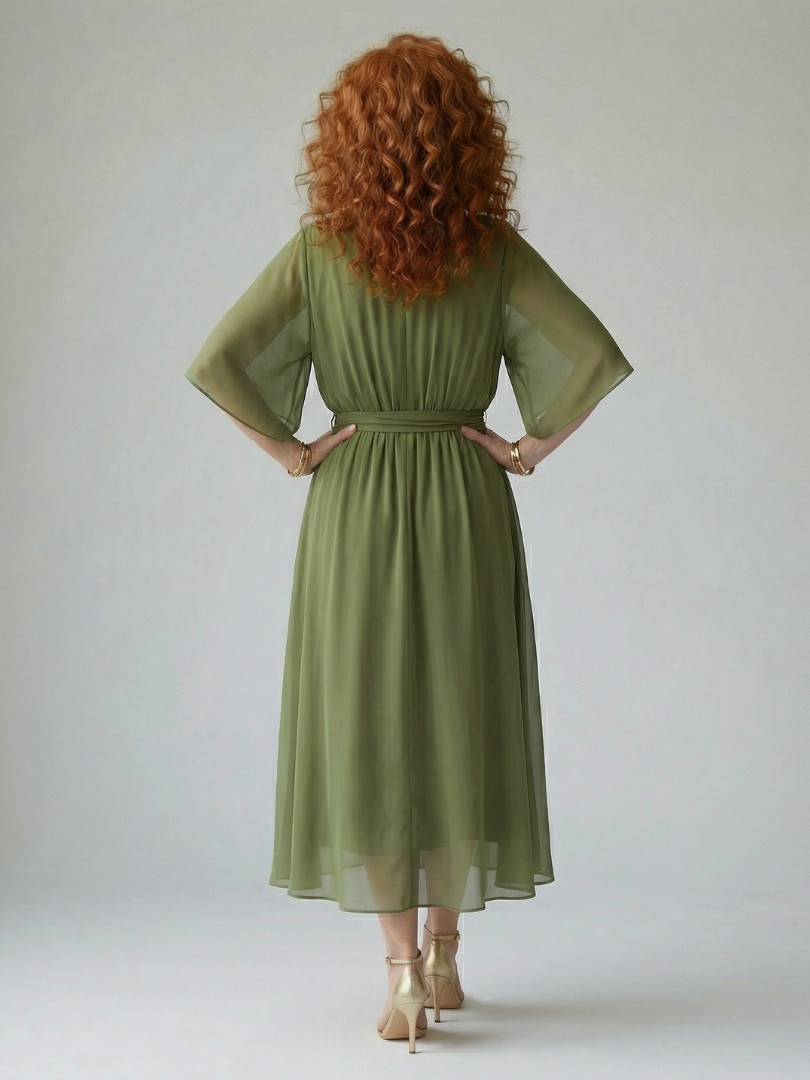 Abito midi drappeggiato Elric