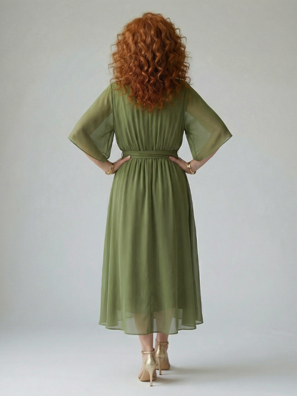 Abito midi drappeggiato Elric