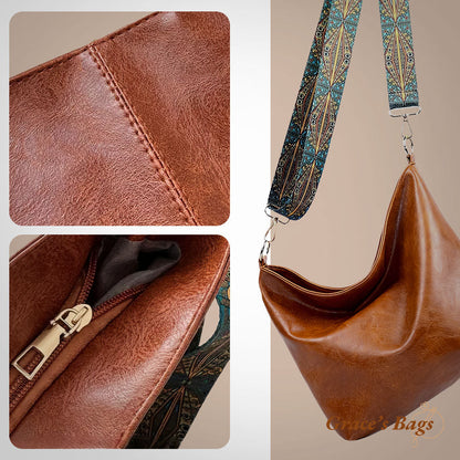 Elena vintage™ | Elegante borsa a tracolla in pelle vintage