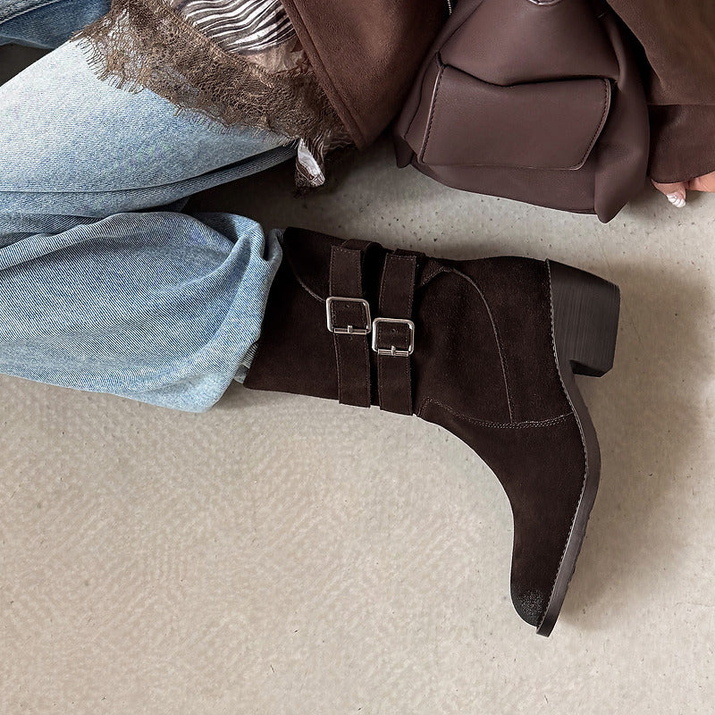 Stivali Western Sienna in Vera Pelle