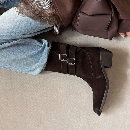 Stivali Western Sienna in Vera Pelle