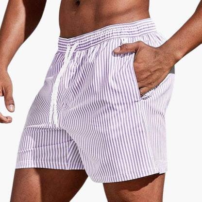 Pantaloncini da bagno a righe Lucas (1+1 GRATIS!)