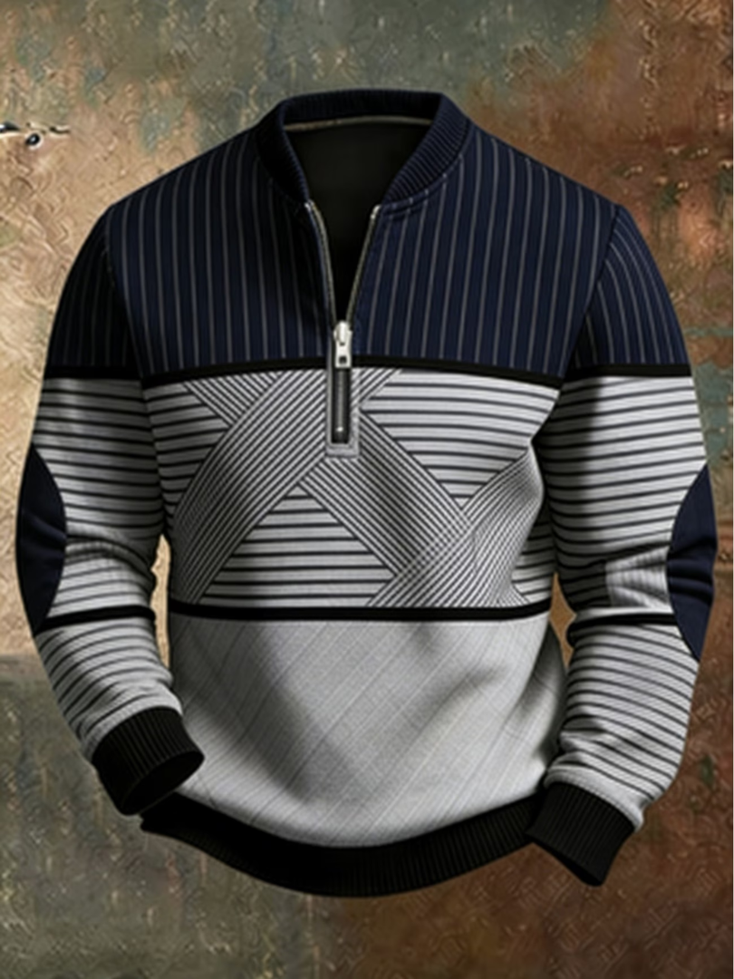 Viktor | Elegante Maglione da Uomo con Mezza Zip