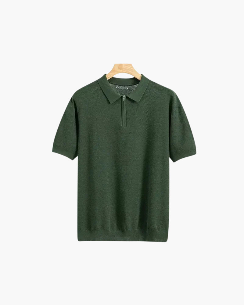 Brooks | Polo a maniche corte in maglia con mezza zip da uomo