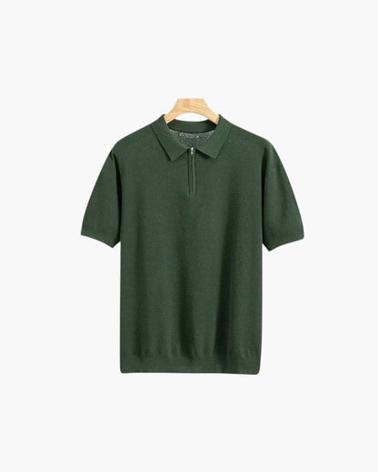 Brooks | Polo a maniche corte in maglia con mezza zip da uomo