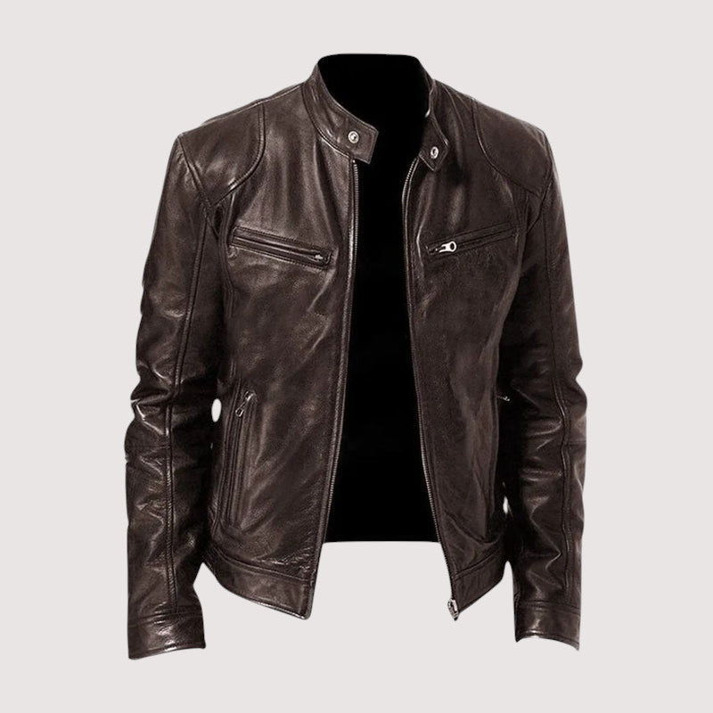 GIACCA IN PELLE DA UOMO ELEGANTE DI ALTA GAMMA