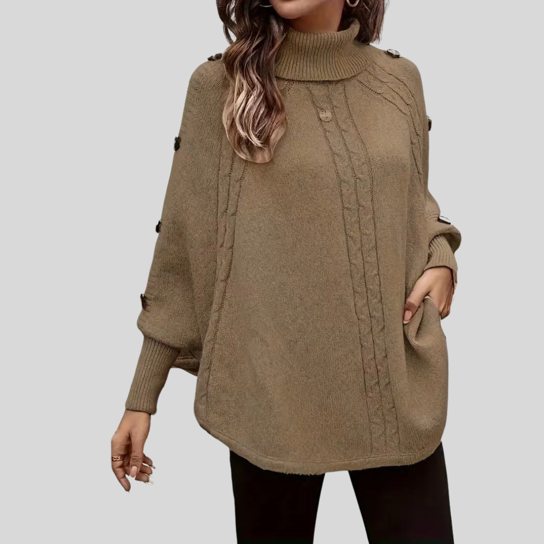 Norelle™ | Maglione a collo alto in maglia a trecce