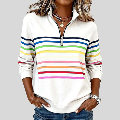 Prismette™ | Felpa colorata a righe con quarter-zip