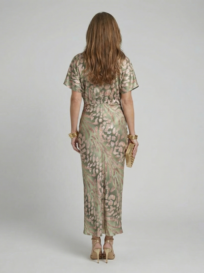 Abito midi con stampa astratta Coralie
