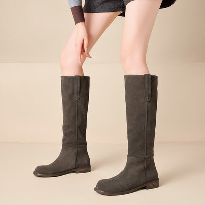 Stivali Selma al Ginocchio in Vero Suede
