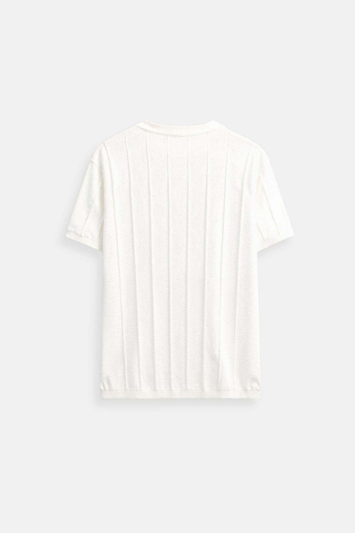 T-shirt a righe girocollo stile Old Money Heavy