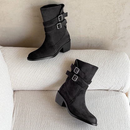 Stivali Western Sienna in Vera Pelle