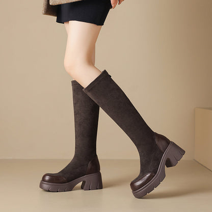 Stivali Alti in Suede