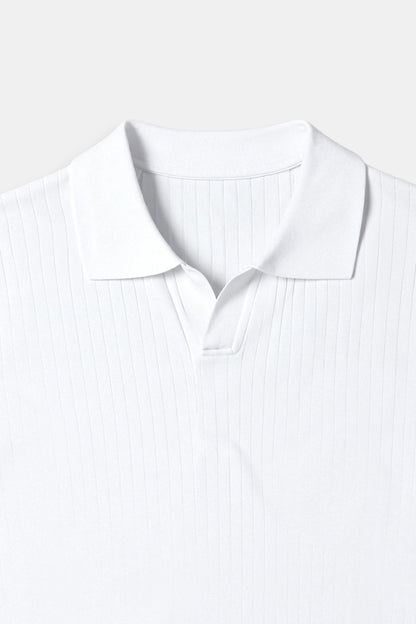 Polo a Maniche Corte in Cotone a Costine da Uomo – Elegante & Senza Tempo