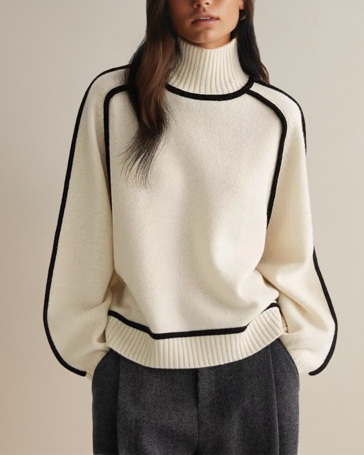 Julia - Maglione a Collo Alto Chic Autunnale