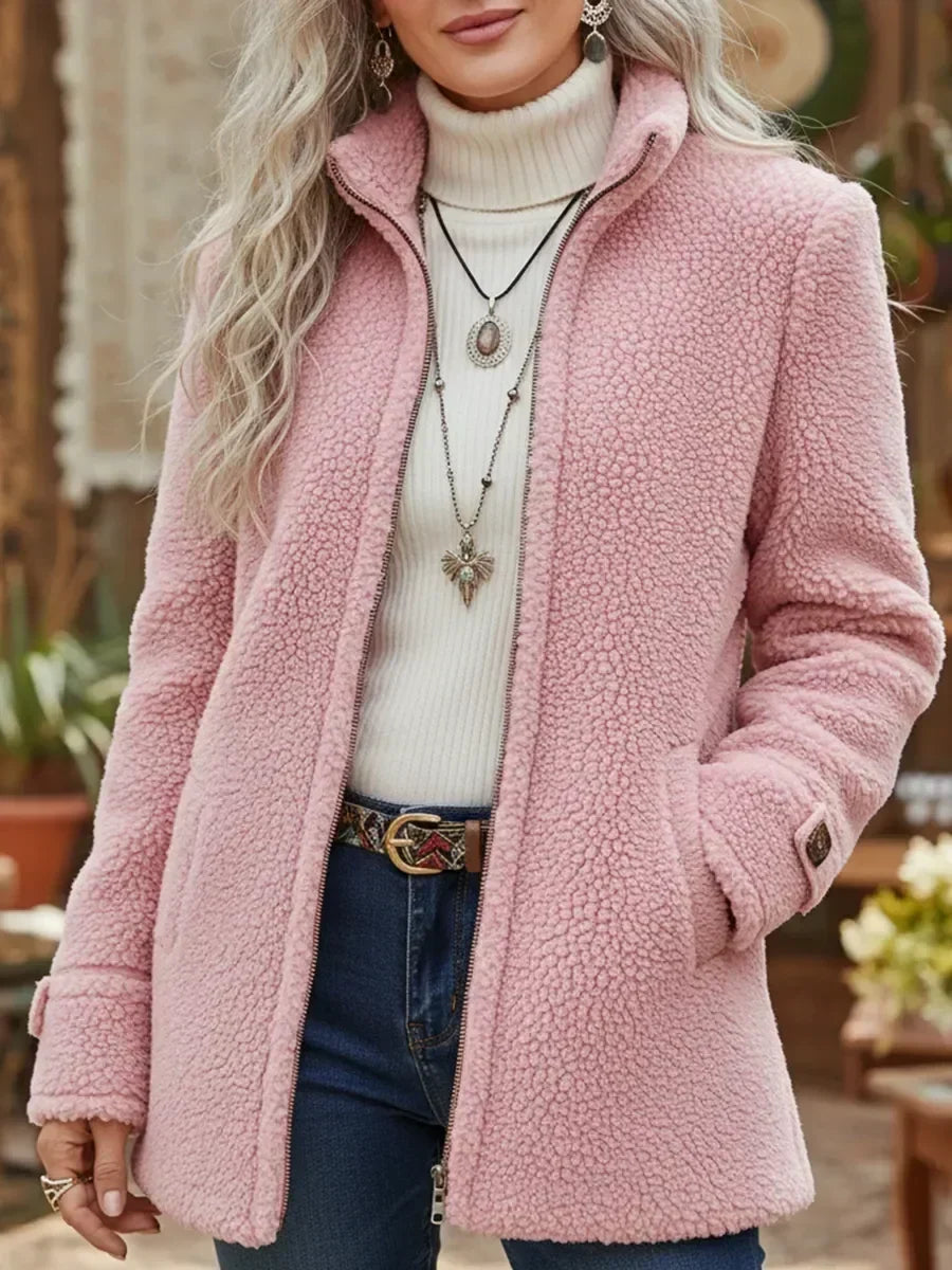 Judith | Giacca Accogliente con Collo Alto e Zip Integrale
