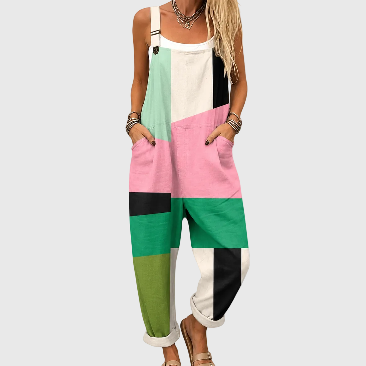 Tuta Morbida Color Block dallo Stile Moderno