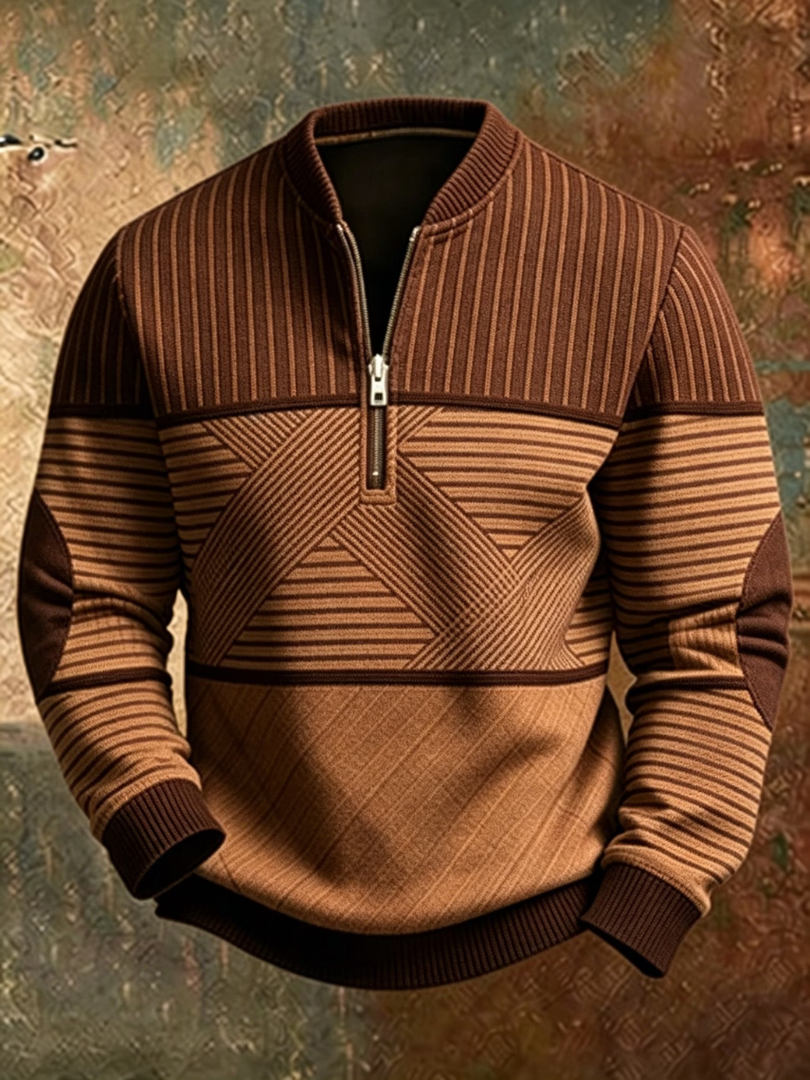 Viktor | Elegante Maglione da Uomo con Mezza Zip