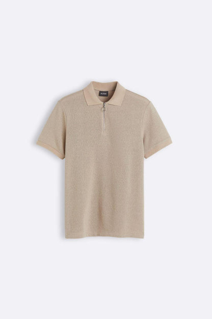 Polo moderna in maglia con zip